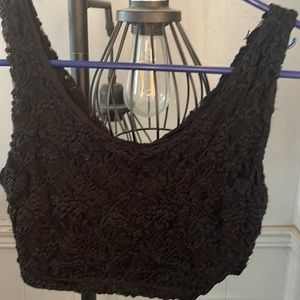 Women’s crock top black lace
